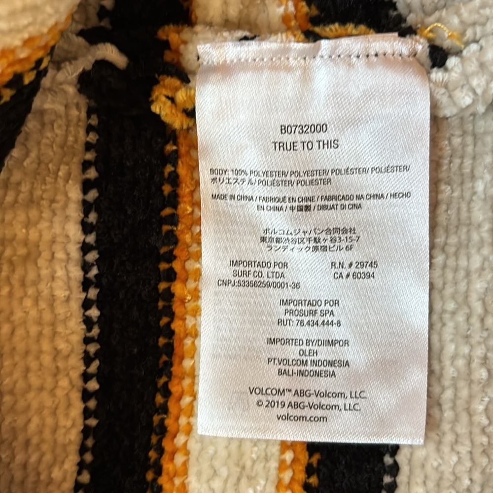 Volcom Bubble Tea Cropped Crew Neck Sweater in Bone, Size M - Picture 14 of 16